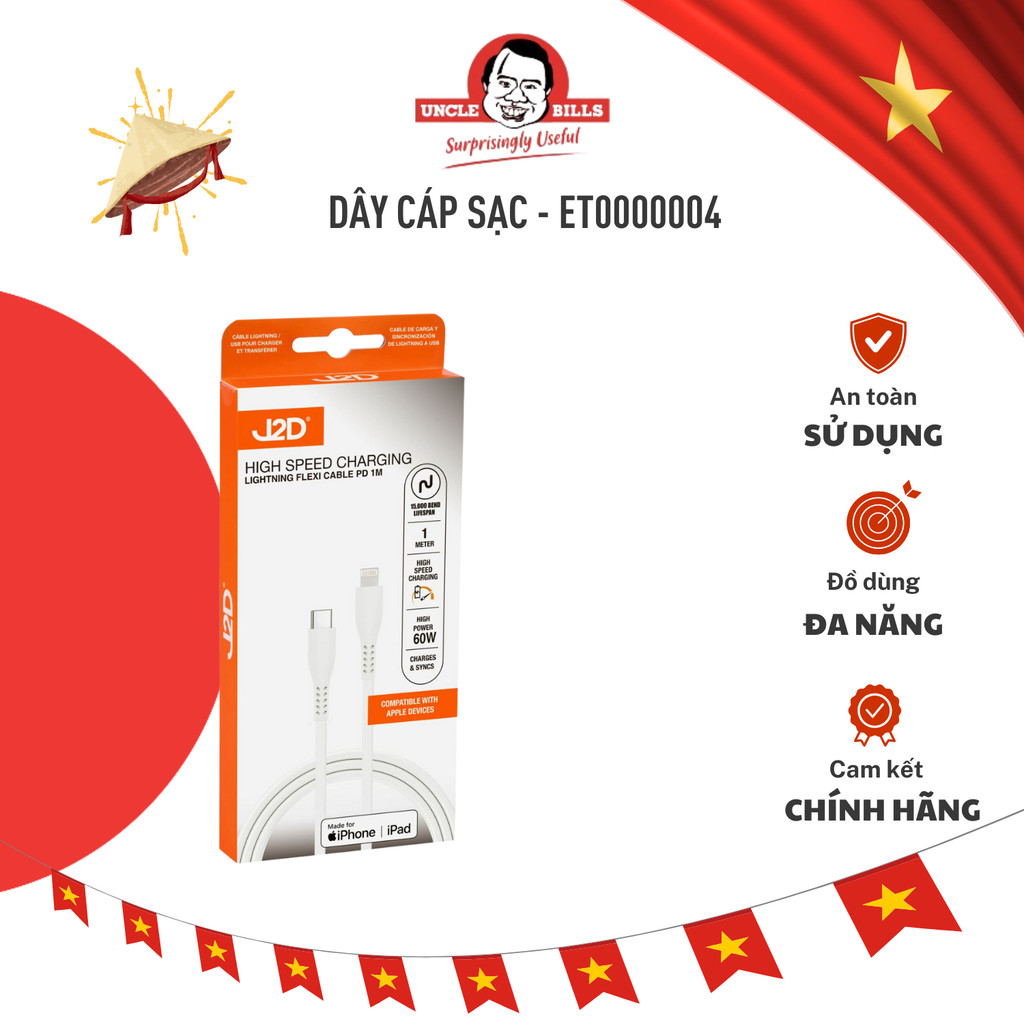 DÂY CÁP SẠC LN PD 1M UNCLE BILLS - ET0000004