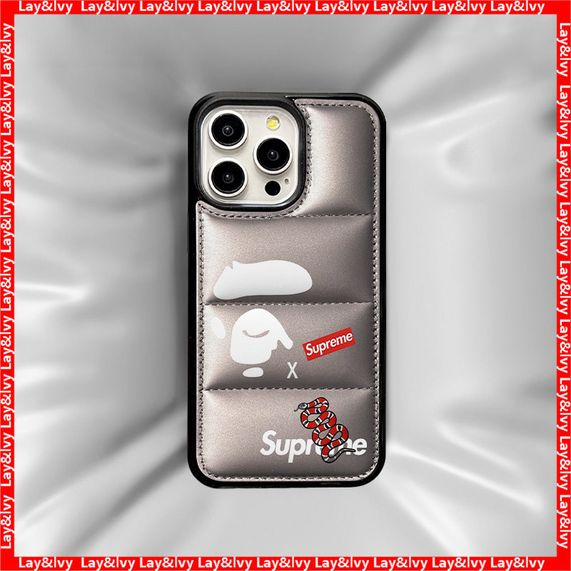 Street Classic BAPE Ape Down Jacket Vỏ Điện Thoại Silicon Thích Hợp Cho iPhone16promax 15promax 14 1