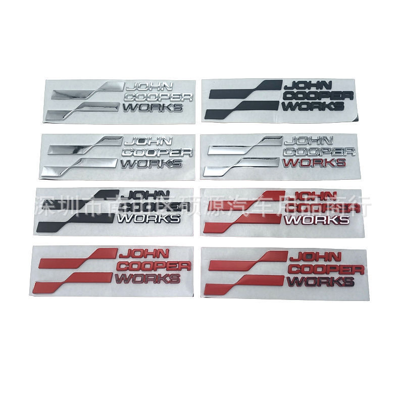 MINI JCW JOHN COOPER WORKS 3D Kim Loại Biểu Tượng Huy Hiệu Miếng Dán Xe Sửa Đổi Phụ Kiện Cho Mini Co