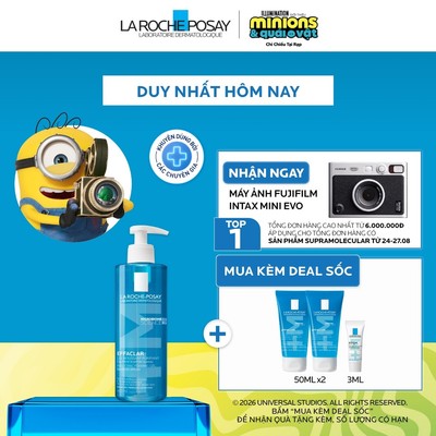 Gel rửa mặt sạch sâu giảm mụn cho da dầu mụn nhạy cảm La Roche-Posay Effaclar Foaming Gel 400ml