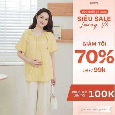 Áo bầu Joie chất liệu thô mềm siêu nhẹ thoáng mát phù hợp mẹ bầu đi làm đi chơi phong cách năng động by L'amme