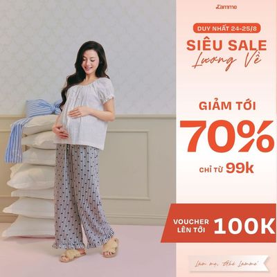 Bộ Mặc Nhà LUCIE Cho Bà Bầu Và Sau Sinh, Đồ Bầu Dáng Suông Rộng Che Bụng Hiệu Quả, Chất Liệu Mềm Mát - L'amme