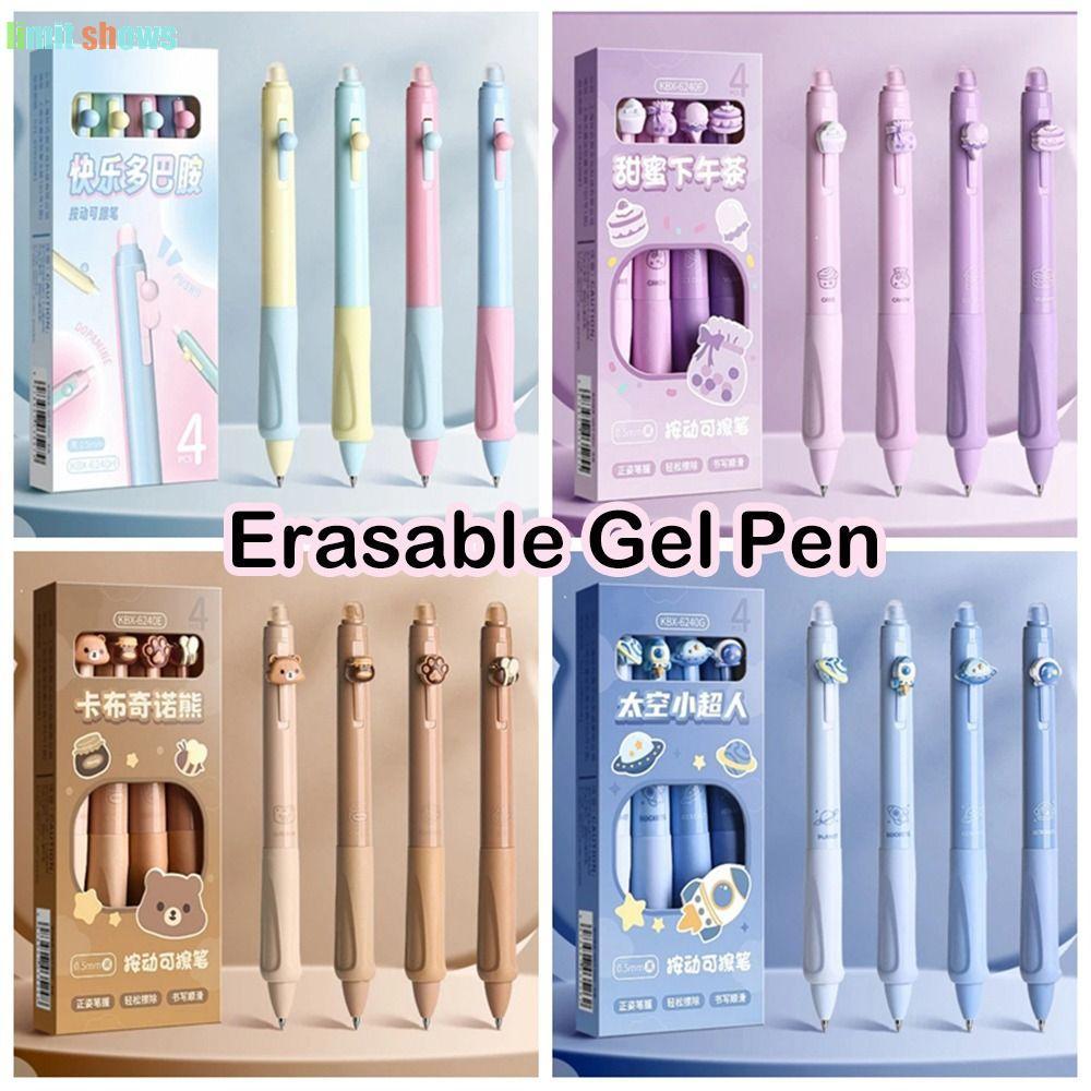 limit shows LIMIT SHOWS Bút Gel Xóa Được, Bút Tẩy Nhiệt 1PC Hoạt Hình Dễ Thương, Kawaii Thẩm Mỹ INS 