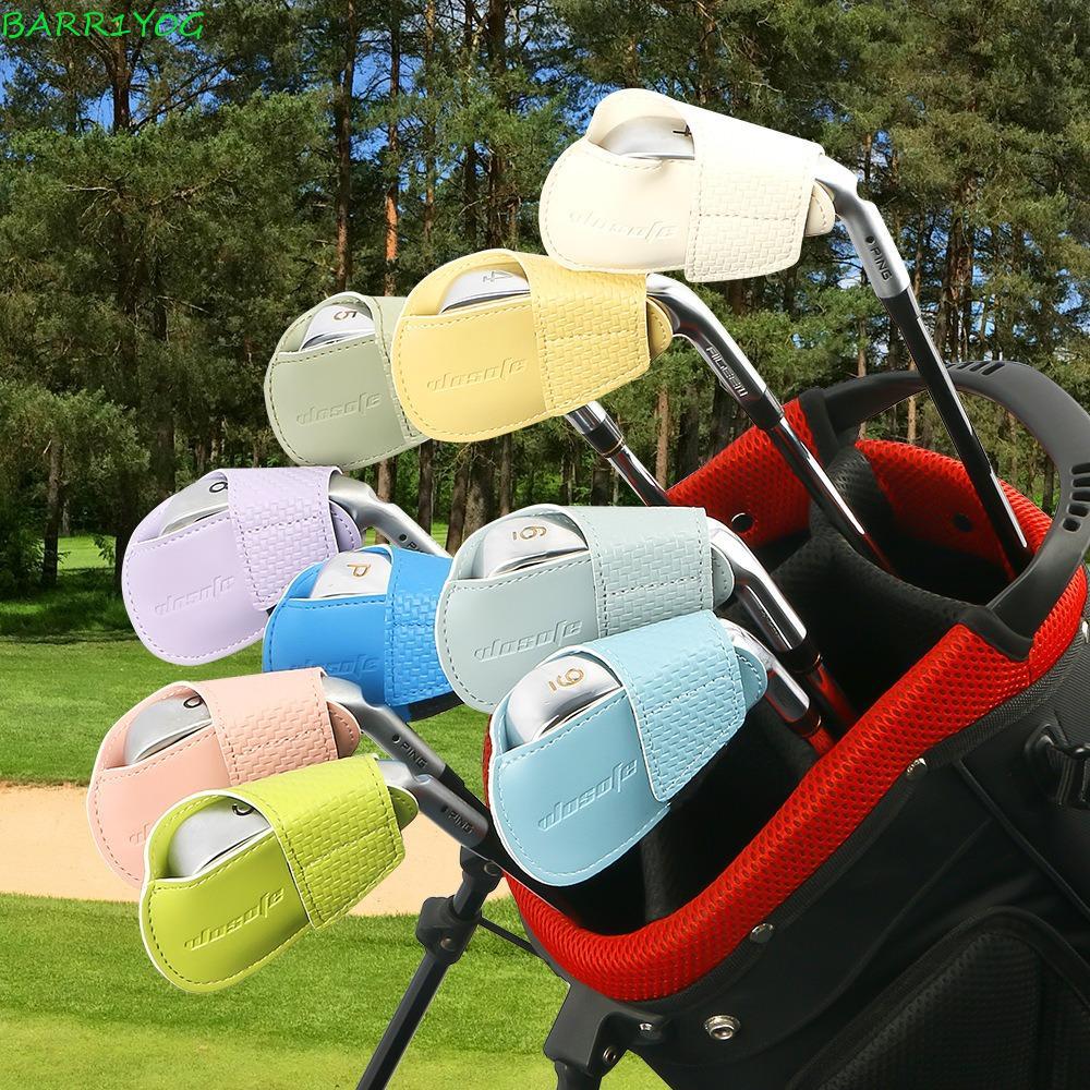 BARR1Y0G Golf Iron Head Covers, Có Thể Thay Thế Da PU Golf Club Cap, Đồ Dùng Golf Thiết Thực Đầy Màu