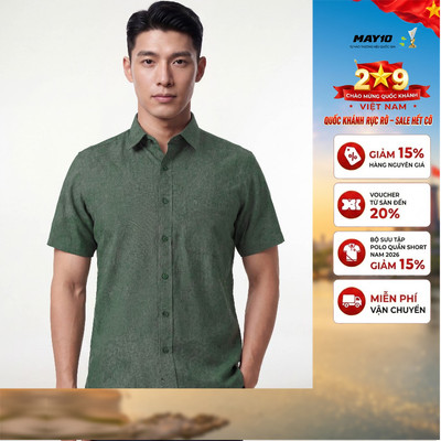 Áo Sơ mi nam cộc tay May 10 form RegularFit mã 010126043 #1