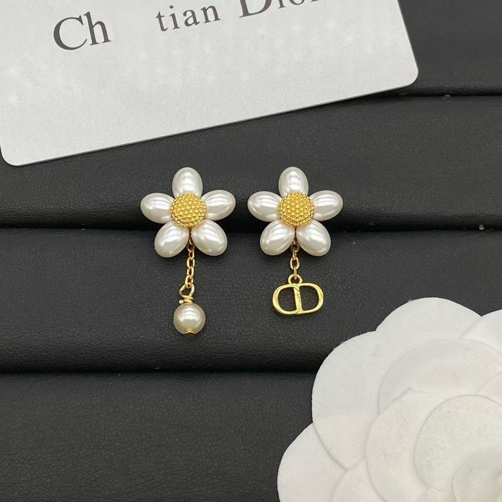 Bông Tai Ngọc Trai Hoa Mới Bạc 925 Kim Thanh Lịch Thư Ngọt Ngào CD Bông Tai Bông Tai Ngọc Trai Bông 