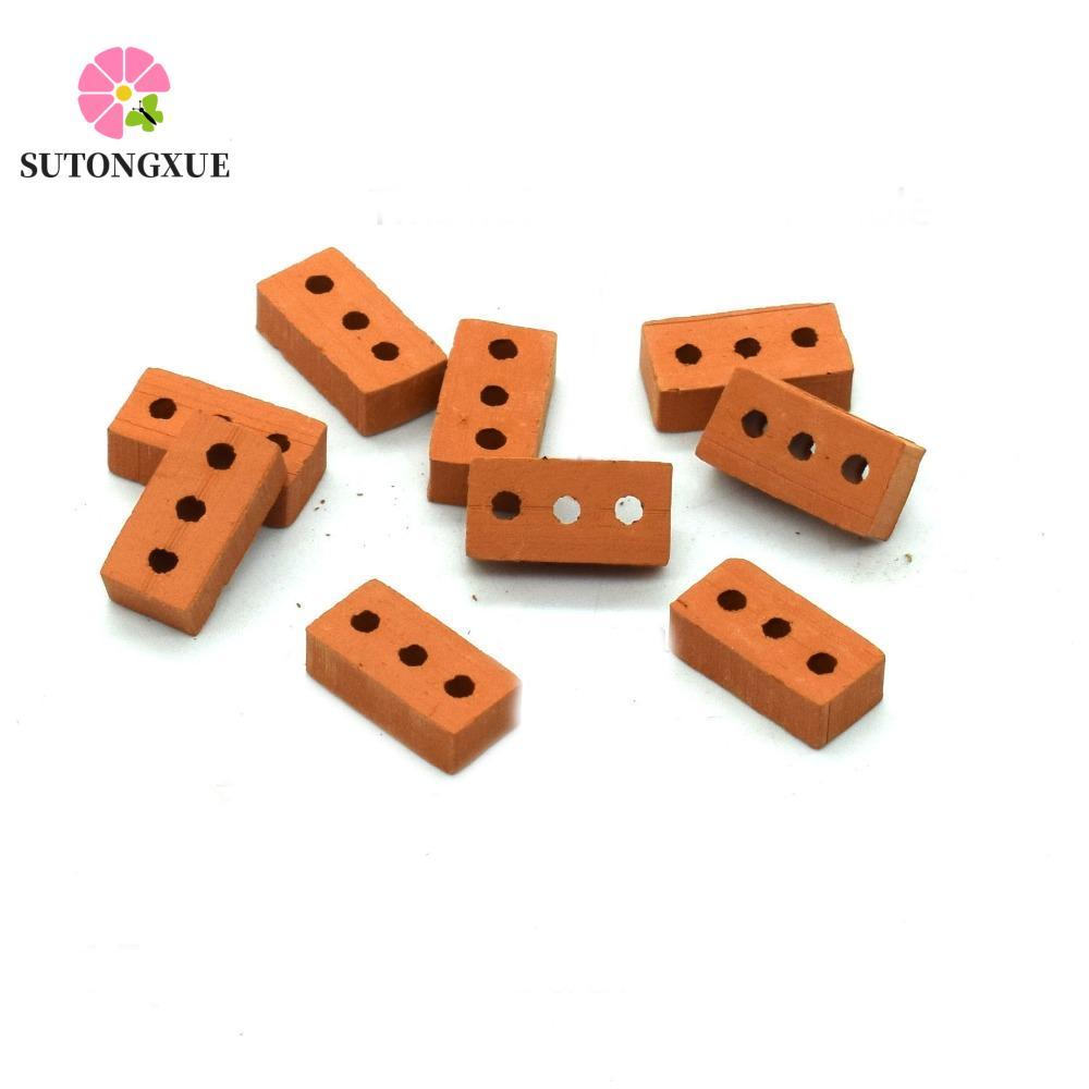 SUTONGXUE Mô hình gạch mini thật, 1 / 12 1 / 16 Đồ chơi gạch giả DIY bền bỉ, Gạch thu nhỏ bê tông mà