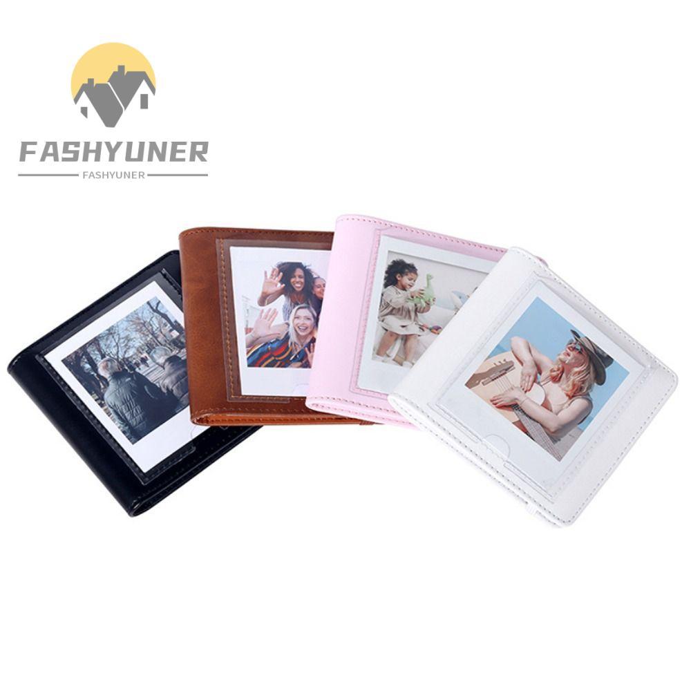 Album ảnh tức thì FASHYUNER, Trang bỏ túi bằng da PU Album ảnh 4 Inch, Cửa sổ hiển thị phía trước Đó