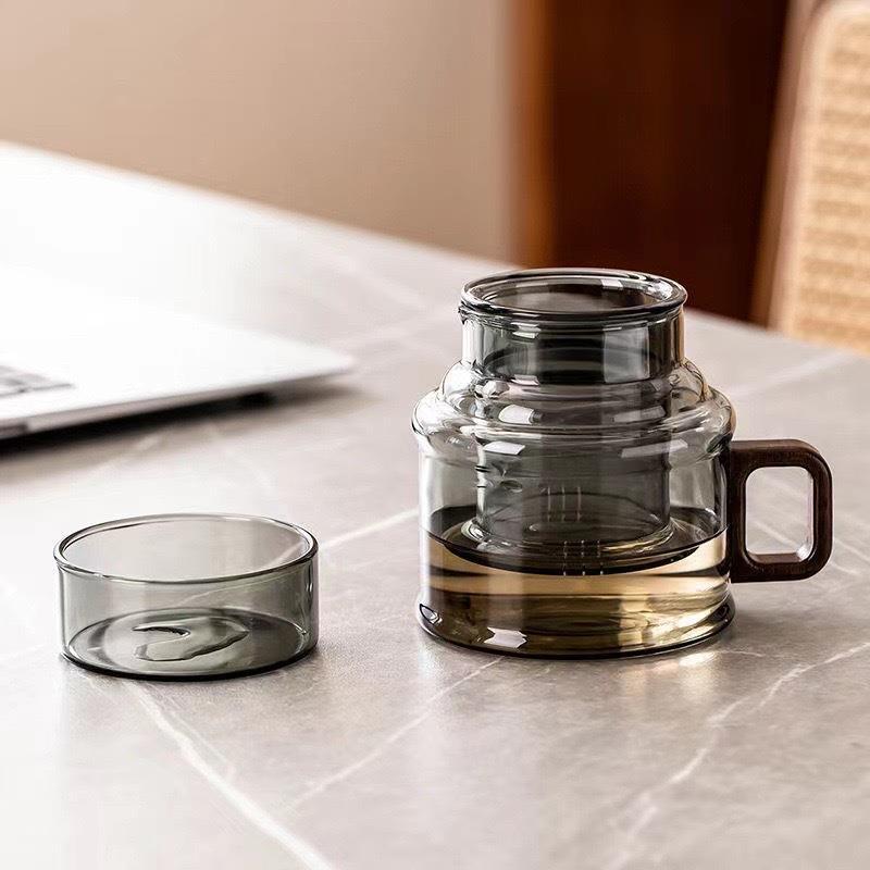 Sản phẩm mới Kính chịu nhiệt Pier Pot Mini Pier Pier Pier Pier Cup Cốc ba mảnh Ấm trà Ấm trà gia đìn