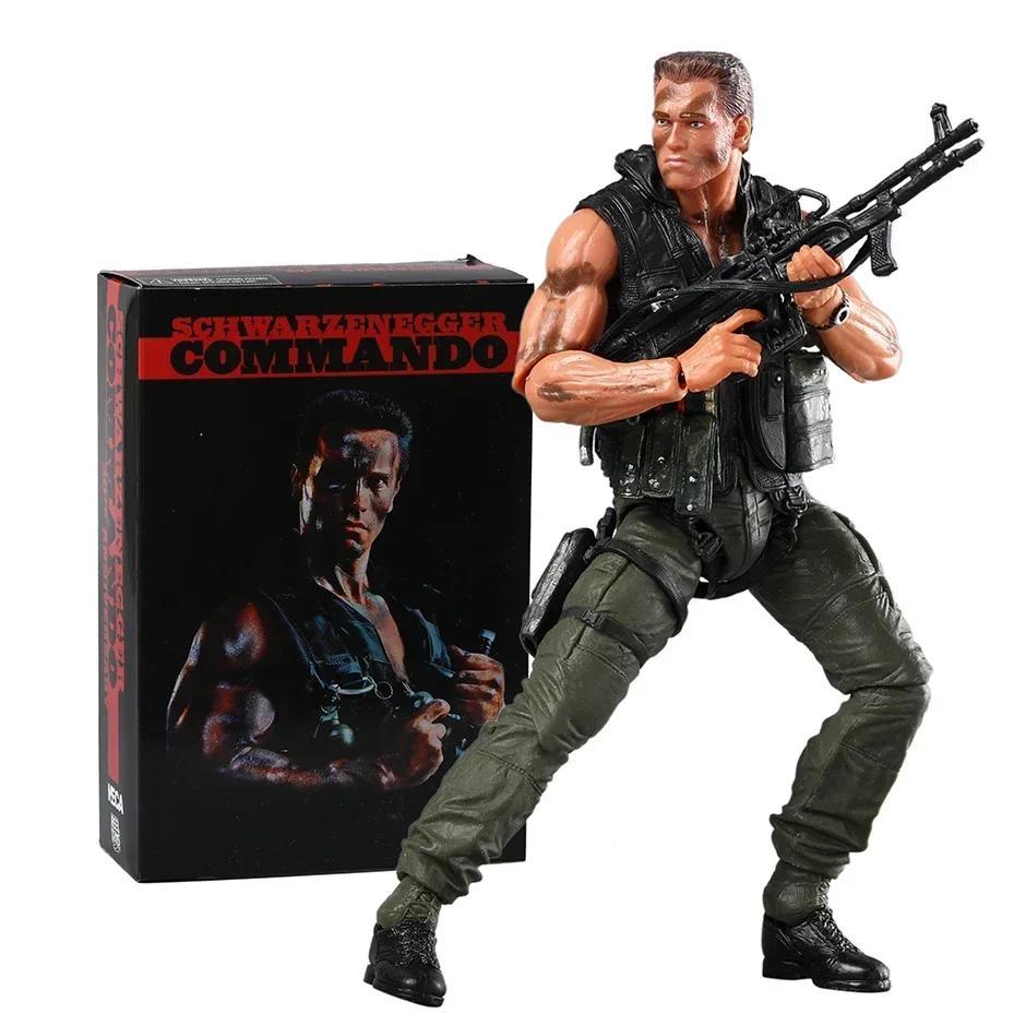 Commando Arnold Schwarzenegger 7 Inch NECA Phong Cách Khớp Di Động Hình PVC