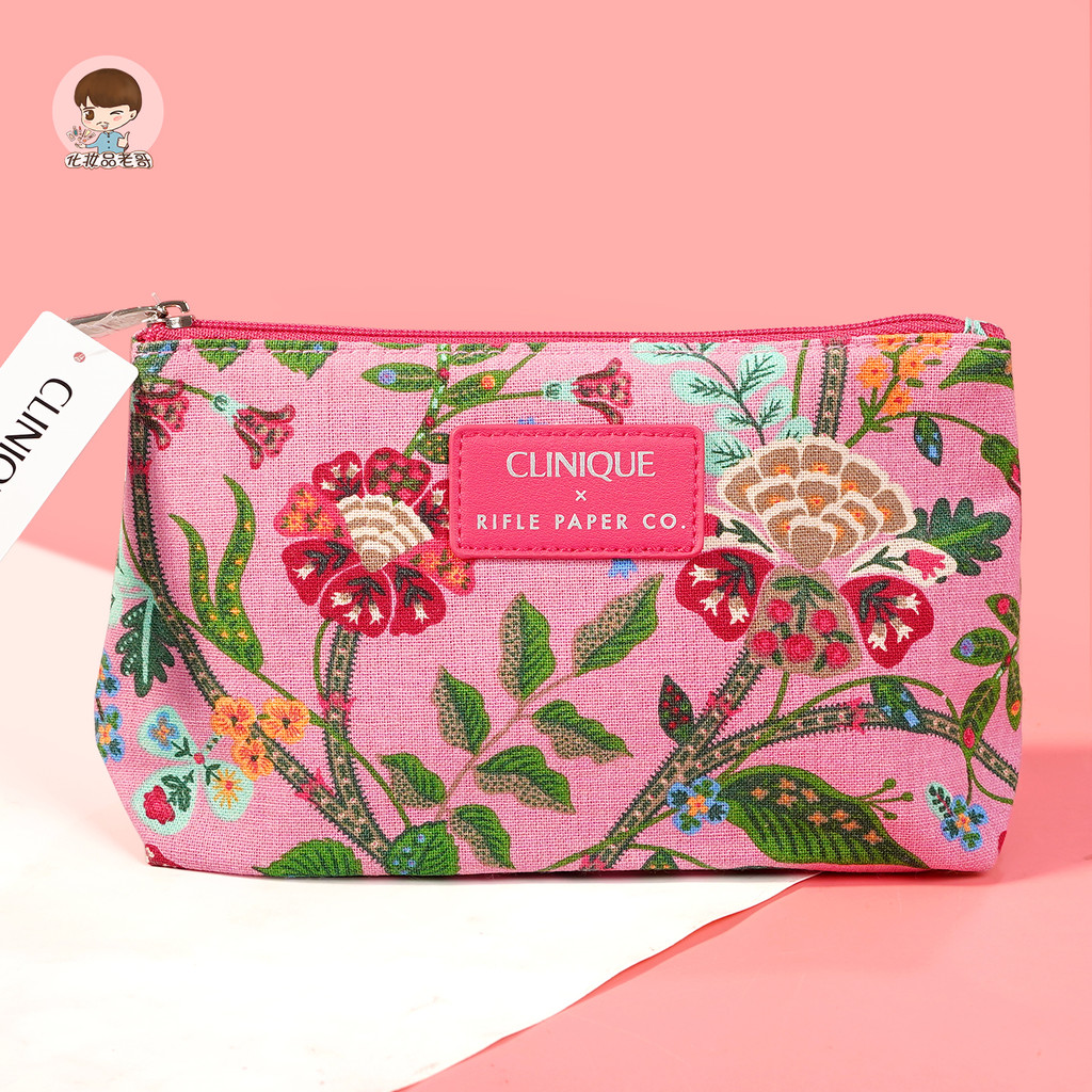 | travel cosmetic bags | 【mini cosmetic bags】 makeup bags ★Clinique Counter Túi Đựng Mỹ Phẩm Hoa Vải