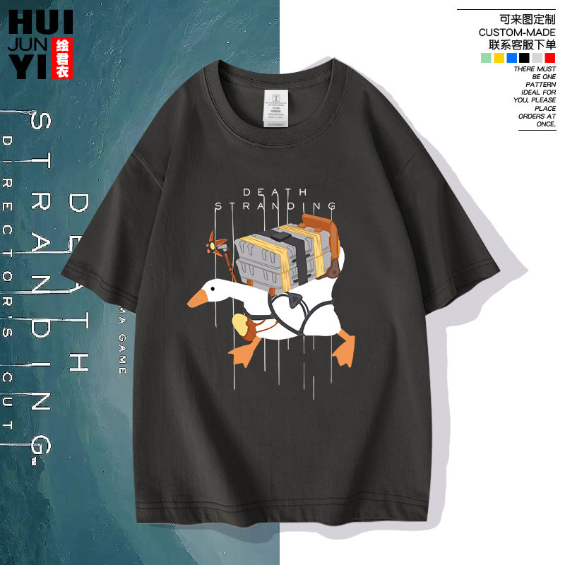 Áo Thun Cotton Nam Nữ In Hideo Kojima chết mắc cạn, Ngắn Tay Mùa Hè, Size S-3XL, Giao Hàng Ngày, COD