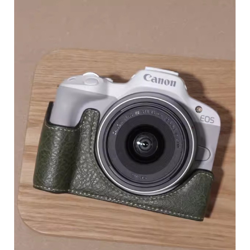 Ốp Da Máy Ảnh Canon R50 R100 R8 Da Đế R50 Vỏ Bảo Vệ R100 Đế Máy Ảnh
