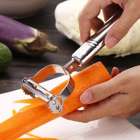 Nạo inox 304 Đa Năng 3 In 1 Nạo Gọt Rau Củ Quả Bào Sợi Siêu Sắc không rỉ
