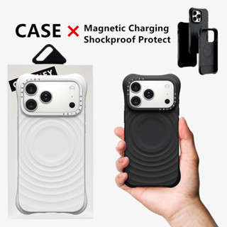  CaseTifg Ripple Liquid Silicone Sạc Từ Tính Ốp lưng iPhone 17 16 15 14 13 Pro Max 16Plus 17Air Chất Lượng Cao Mờ Chống Vân Tay Ốp Lưng Chống Sốc 