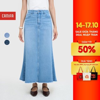 Chân váy jean nữ dáng đuôi cá dài và xòe CANIFA 6KS25S010