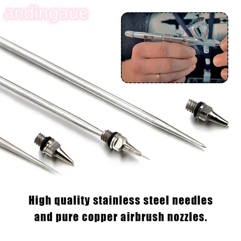 Phụ tùng thay thế ANDIN Airbrush, Bộ bảo vệ kim thay thế Airbrush Nozzle Needle, 0.2 / 0.3 / 0.5mm S
