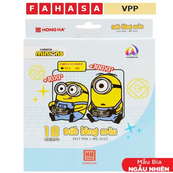 Hộp 18 Bút Lông Màu Minions - Hồng Hà 8122 (Mẫu Bai Bì Giao Ngẫu Nhiên)