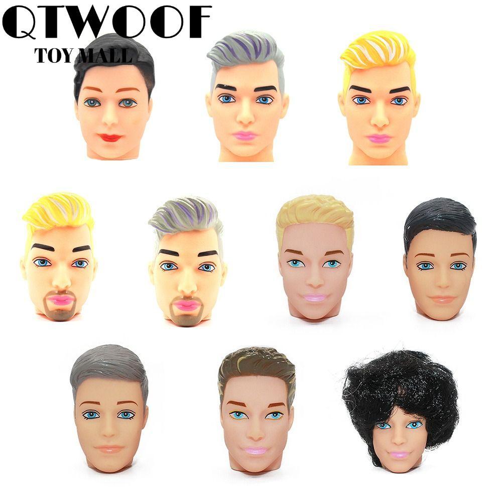 QTWOOF Vàng Nâu Tóc, 6 Kiểu Châu Âu Cổ Búp Bê 1 / 6BJD Đầu Búp Bê, 30cm Khớp Búp Bê DIY Đầu Búp Bê