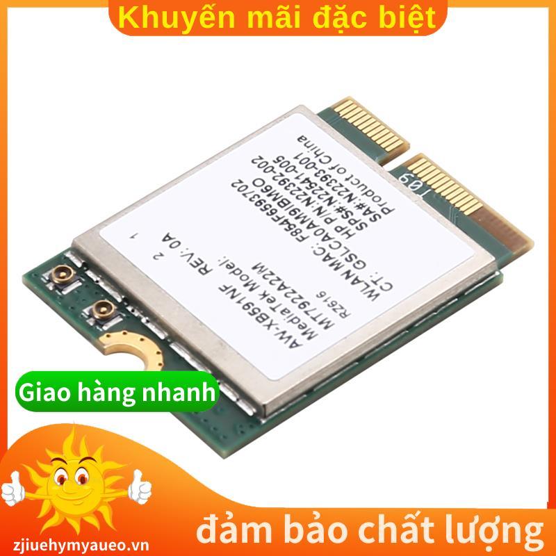 Bộ chuyển đổi mạng WiFi 6E không dây MT7922 M. 2 Thẻ 5374Mbps BT 5.3 Tri Band 2.4G / 5G / 6Ghz Win 1