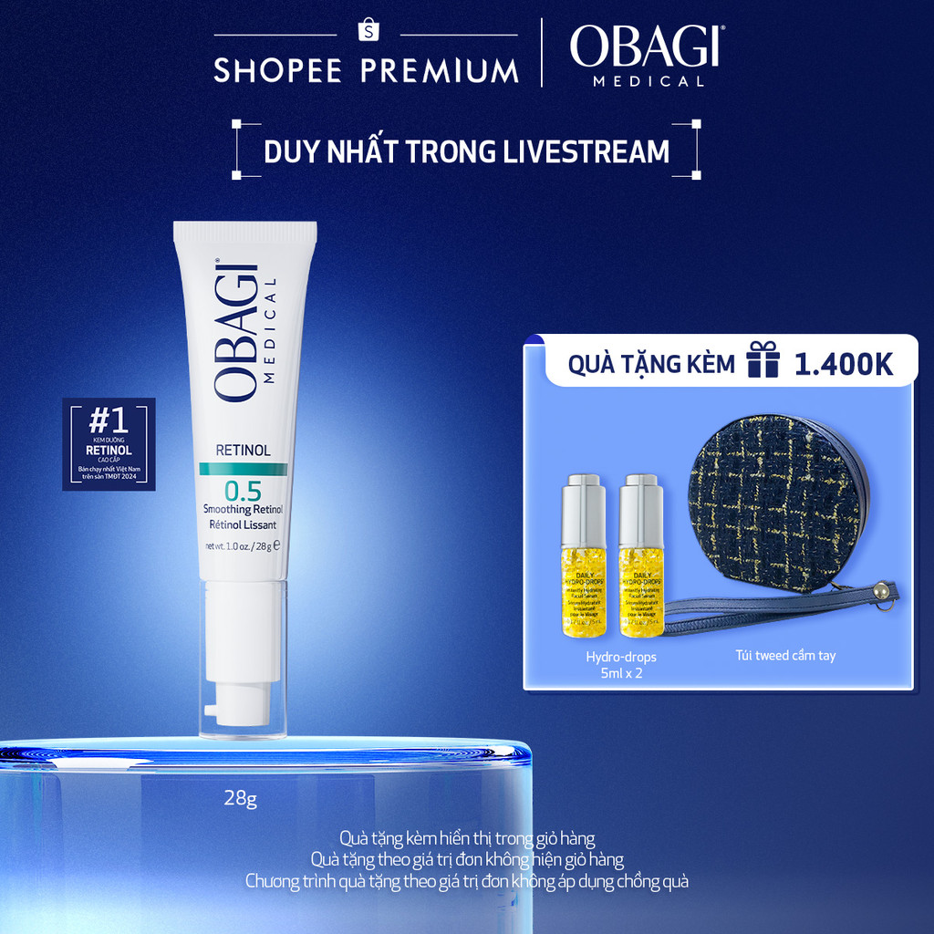 [Obagi - Lucie] Kem Dưỡng Làm Mờ Nếp Nhăn & Làm Đều Màu Da Obagi Retinol 0.5 (28g)