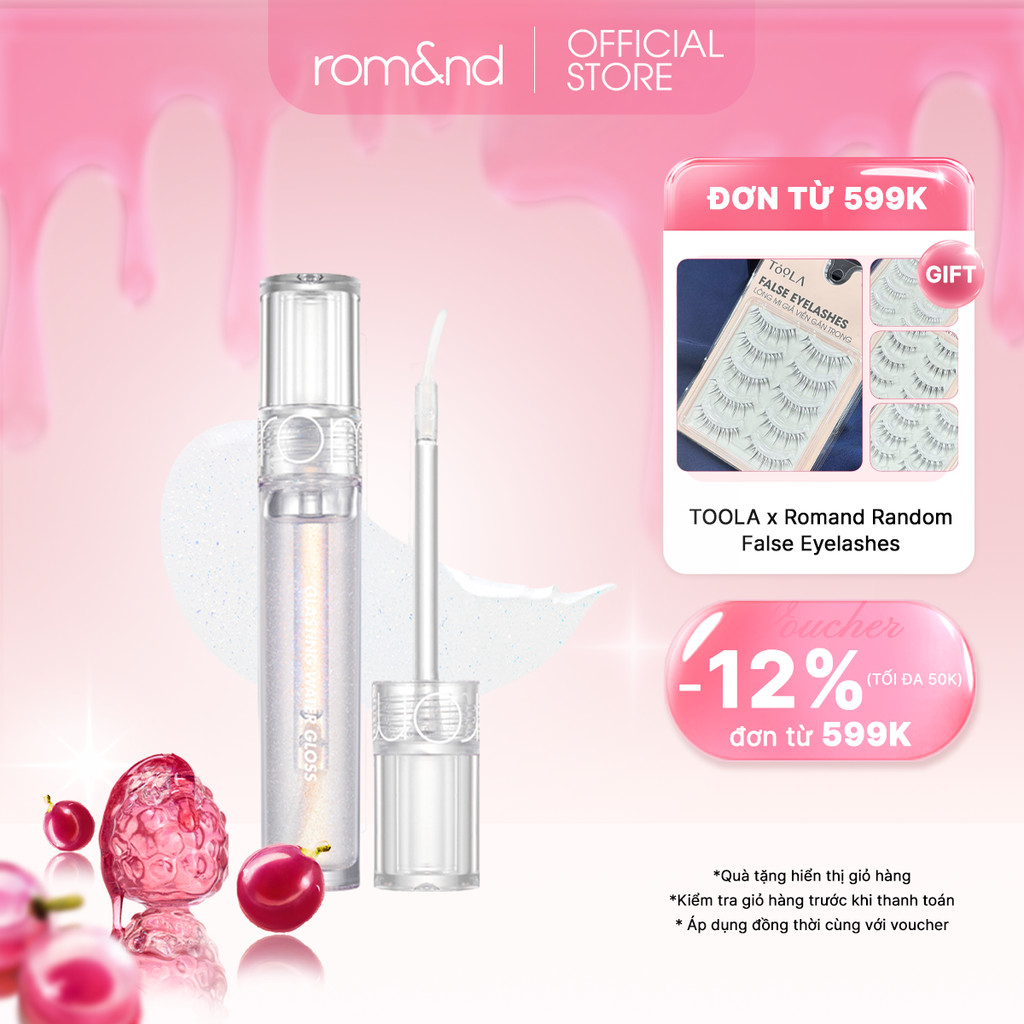 [Rom&nd] Son tint bóng mịn mượt Hàn Quốc Romand Glasting Water Gloss 4.5g