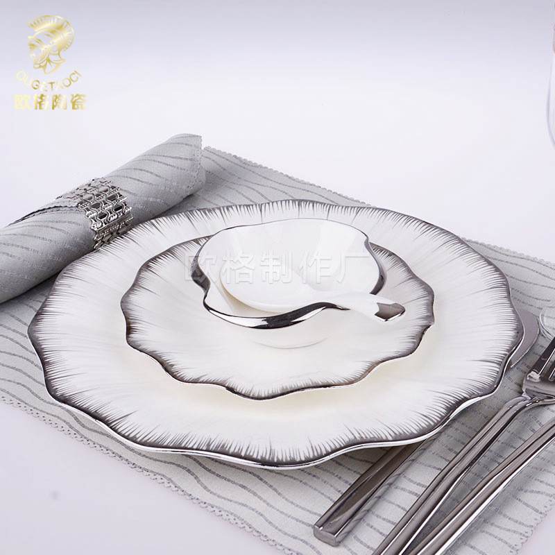 FWCW Modern and fresh couple's ceramic Western-style dinner plates, bone china steak ornaments, tabl