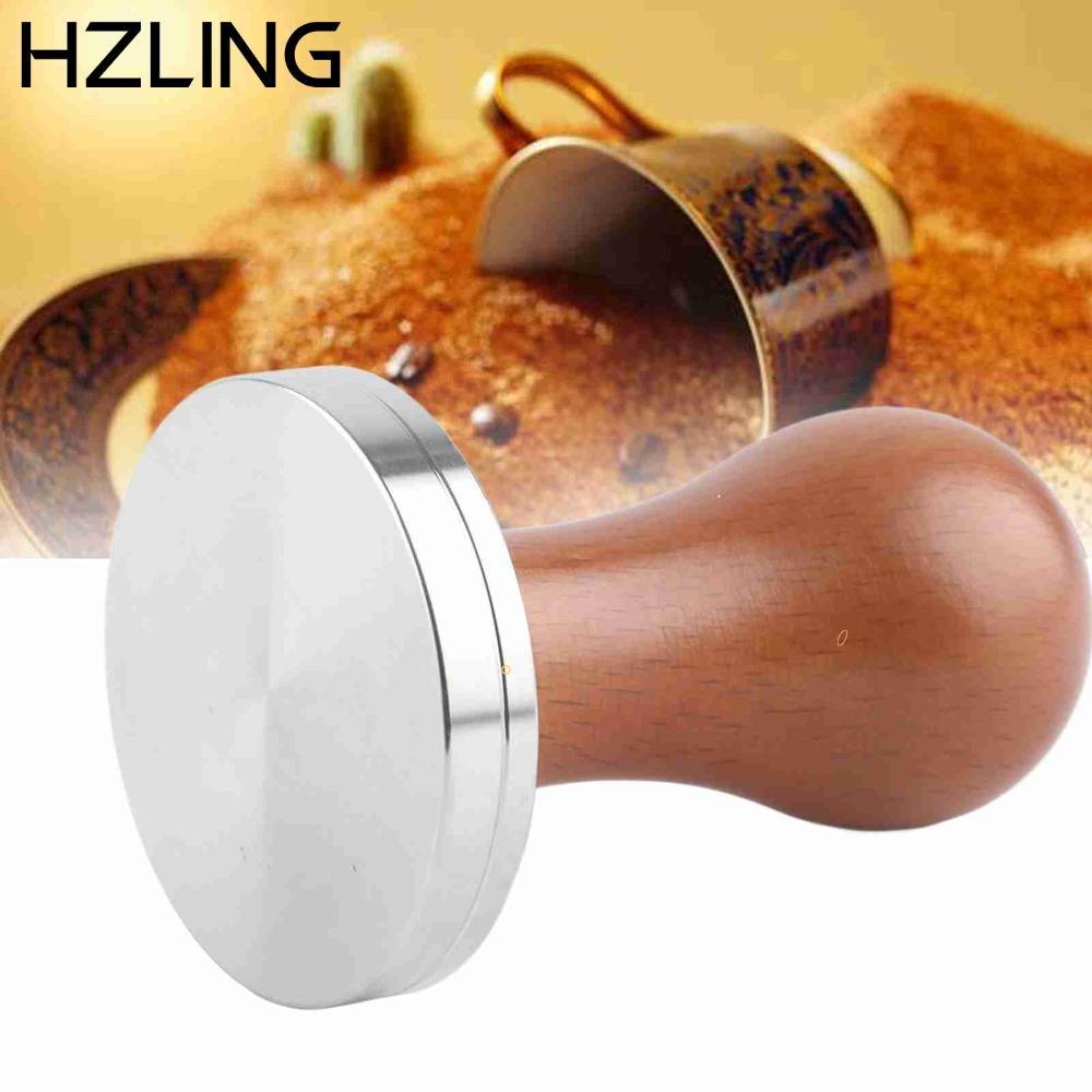Kẹp cà phê HZLING, Đế phẳng 58mm Đế bằng thép không gỉ Espresso Tamper, Dụng cụ Barista chuyên nghiệ