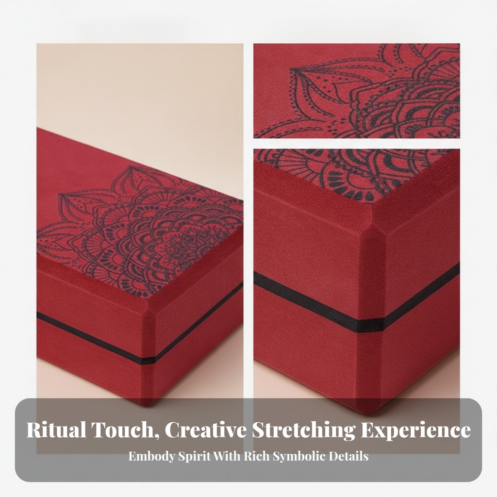 Mandala Yoga Block Band Chi tiết Foam Yoga Block Thiết bị tập thể dục Chống đỡ thể dục lâu trôi Ổn đ