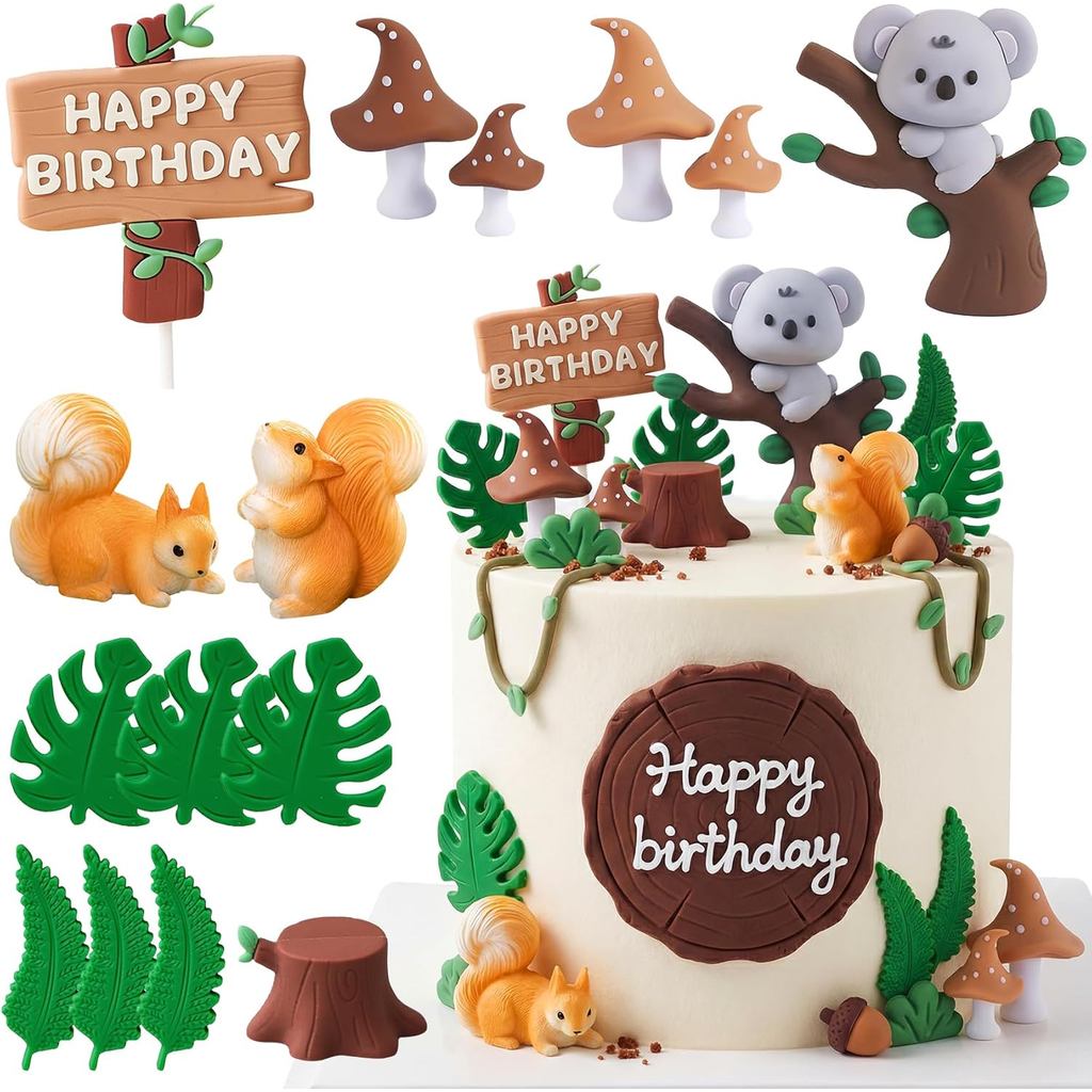 Knana 15 Chiếc Bánh Koala Topper Koala Trang Trí Tiệc Sinh Nhật Với Nấm Cho Koala Đảng Ủng Hộ