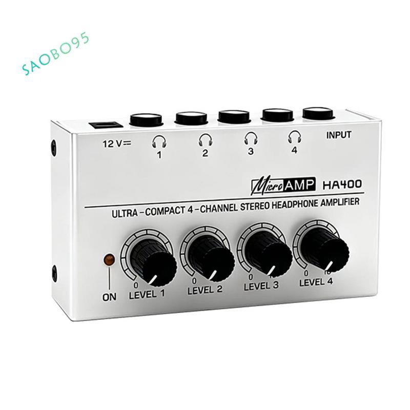 Bộ khuếch đại tai nghe Mini HA400 Bộ khuếch đại tai nghe 4 kênh Amp cho nhạc phích cắm US