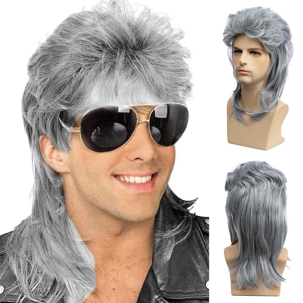 [Hàng có sẵn] Hippie Style Halloween Fluffy Wig cos Đạo cụ Rock Singer Halloween Tóc giả Mũ đội đầu 