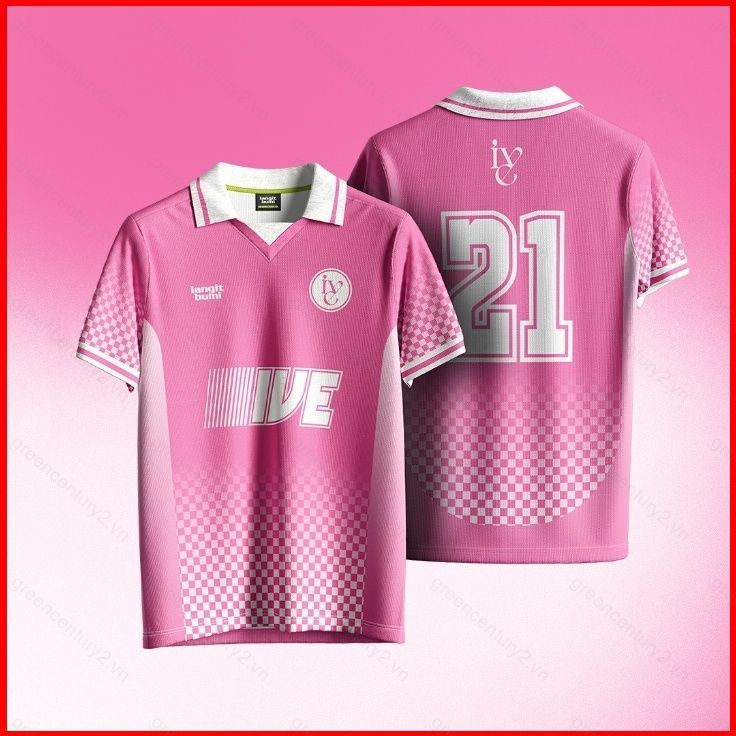 IVE K-Pop Dạo Phố Áo thun Jersey in dáng rộng mùa hè hỗ trợ vải Wonyoung Yujin Gaeul LIZ Rei Leeseo 
