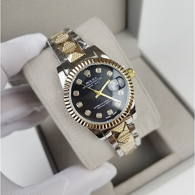 VKWU 2026AAARRo le xsa _ Relógio 36mm relogio Datejust Kim cương thạch anh Analog Đồng hồ nam thép k