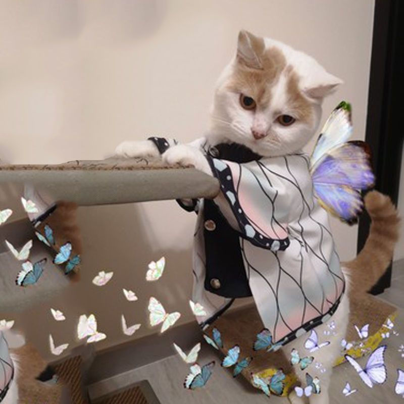 New product Nege Dog Butterfly Blade of Extermination Photo Cat cosplay10y Pet costume, ninja clothe