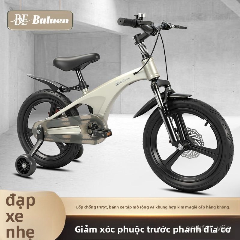 Xe đạp trẻ em khung hợp kim Magie siêu nhẹ, phanh đĩa an toàn bền đẹp cho bé yêu