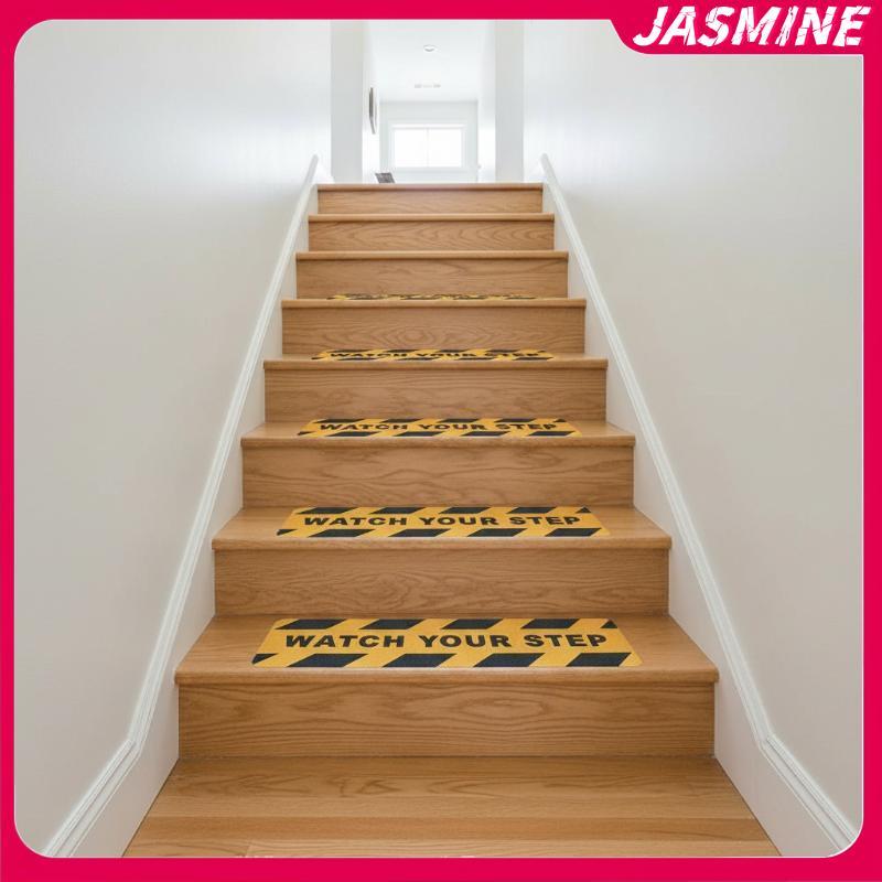 JASMINE Watch Your Step Caution Cầu Thang Dán 12 Gói Biển Báo Chống Trơn Trượt Cho Gia Đình Căn Hộ K