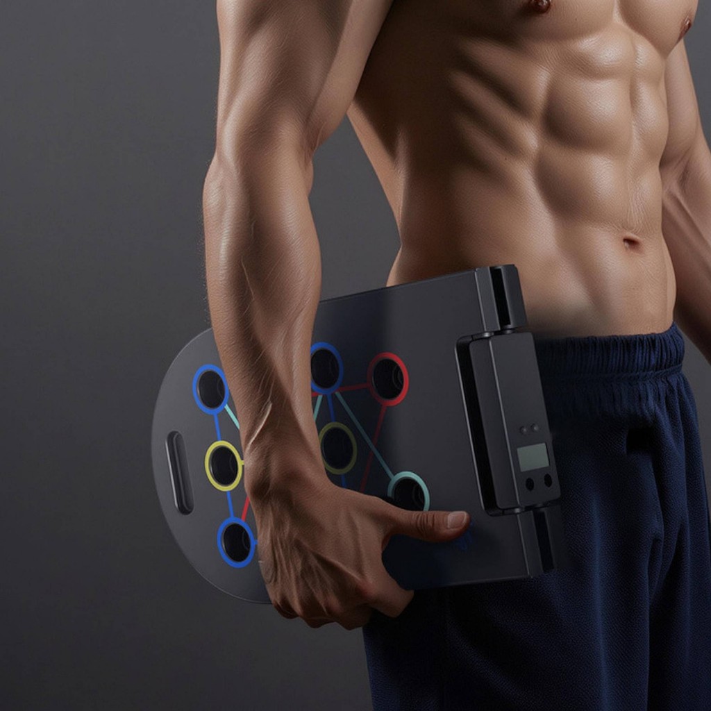 Có Thể Gập Lại Push-up Board Kết Cấu Push-Up Training Board Home Fitness Gear Đầu tròn Tay cầm tiện 