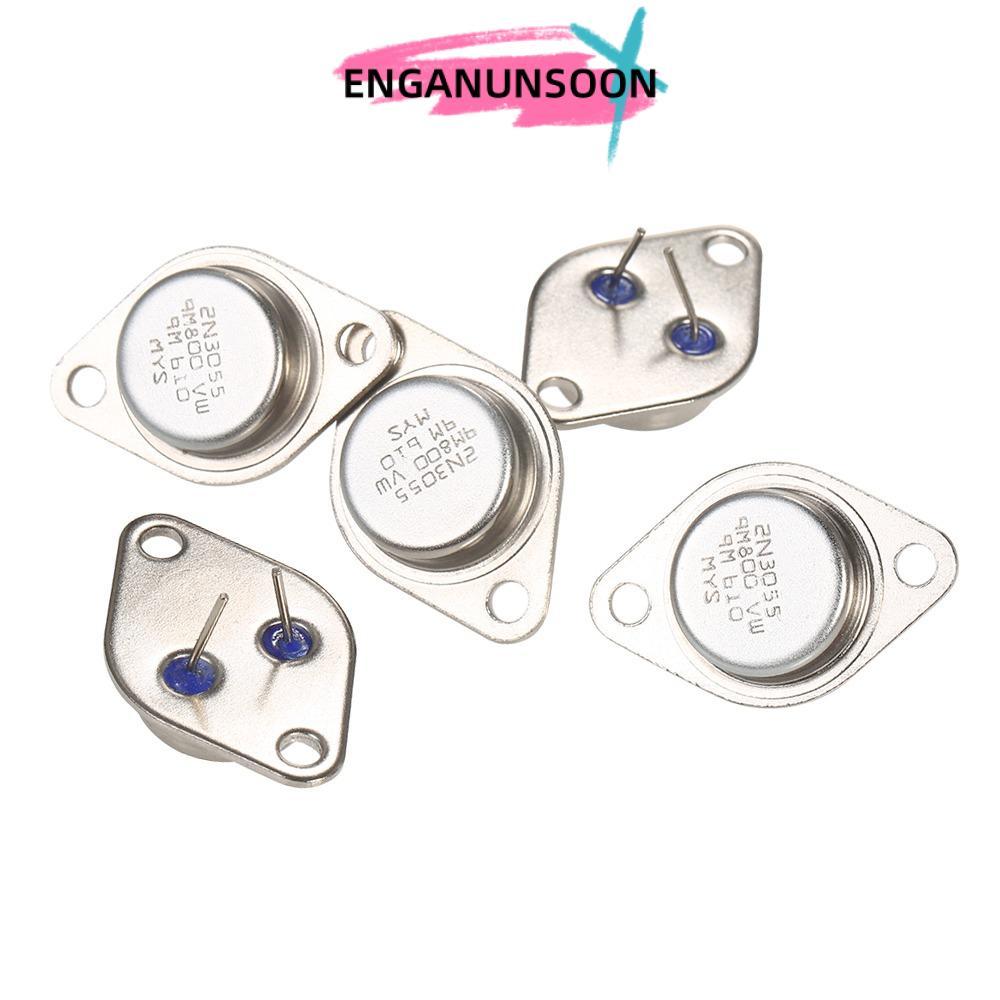 ENGANUNSOON 5 Cái Transistor Điện, 2N3055 NPN Metal 2N3055 Điện, Bộ Transistor 15A / 60V TO-3 TO-3 T