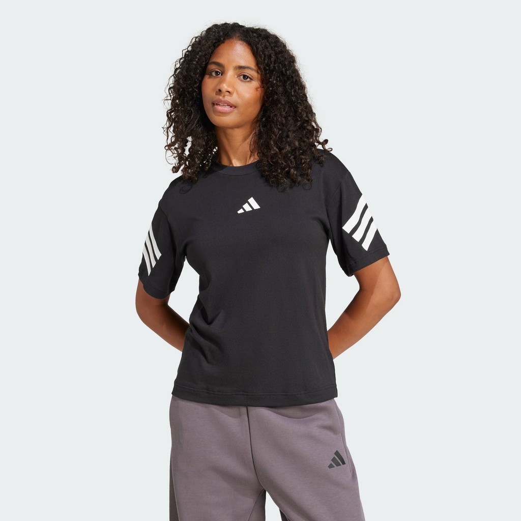 adidas Lifestyle Future Icons 3-Stripes Tee Women Black JE0237