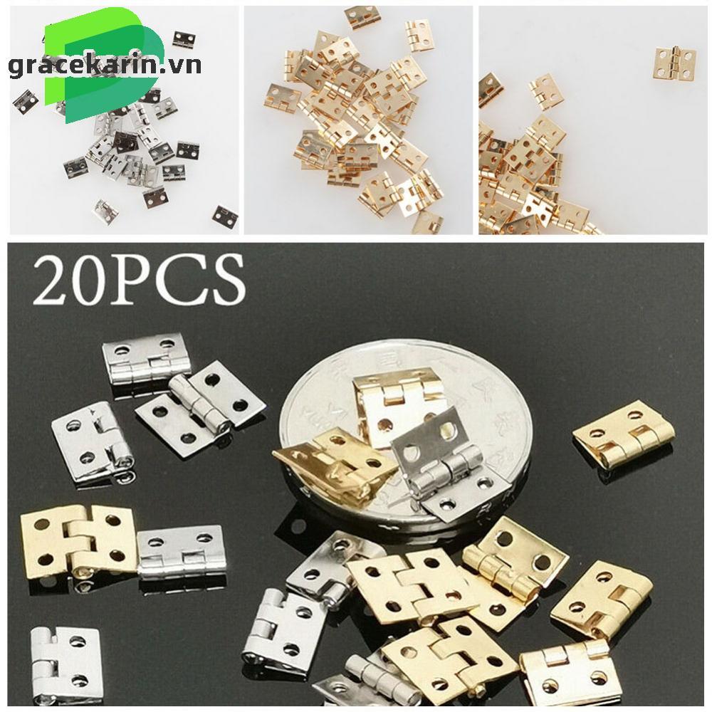 [GRCEKRIN-VN]Mini Hinges 20Pcs Home Improvement Jewellery Box Mini Hinges Home Improvement