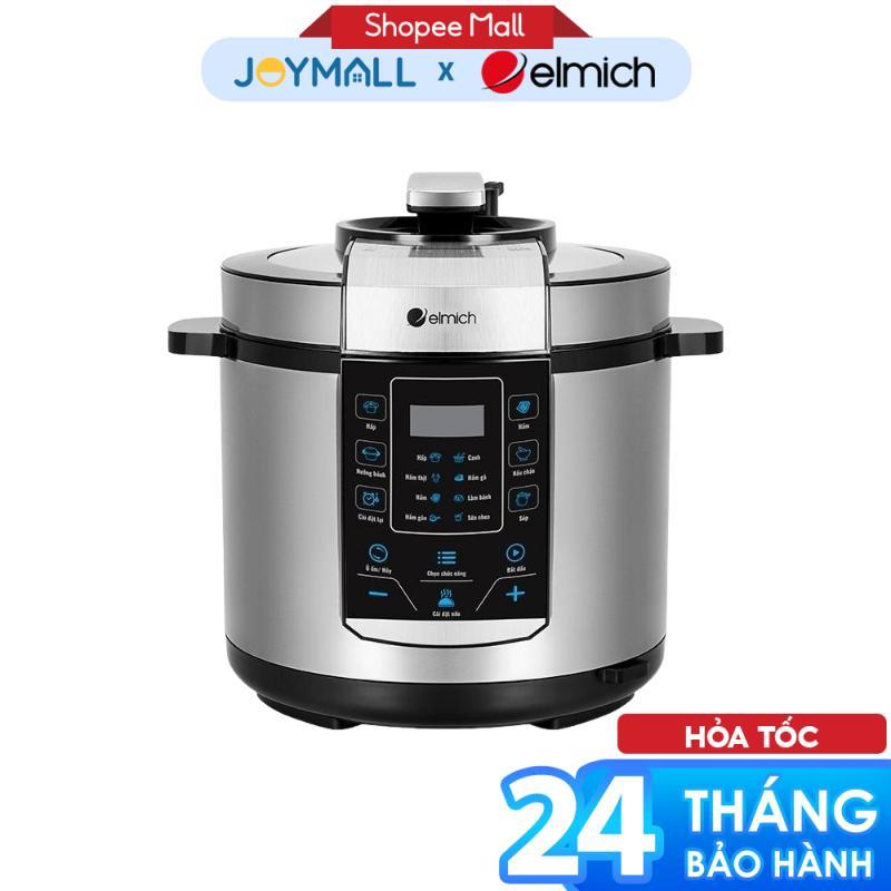 Nồi Áp Suất Điện Đa Năng Elmich PCE9150 1000W 6L, Hàng Chính Hãng,Van Xả Áp An Toàn,8 Chế Độ-JoyMall