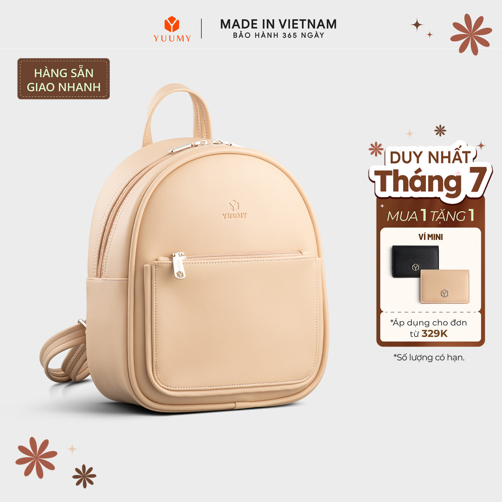 Balo Yuumy (Thời trang nữ vừa A5 - Balo da Seasand YBA106) Bagsmart