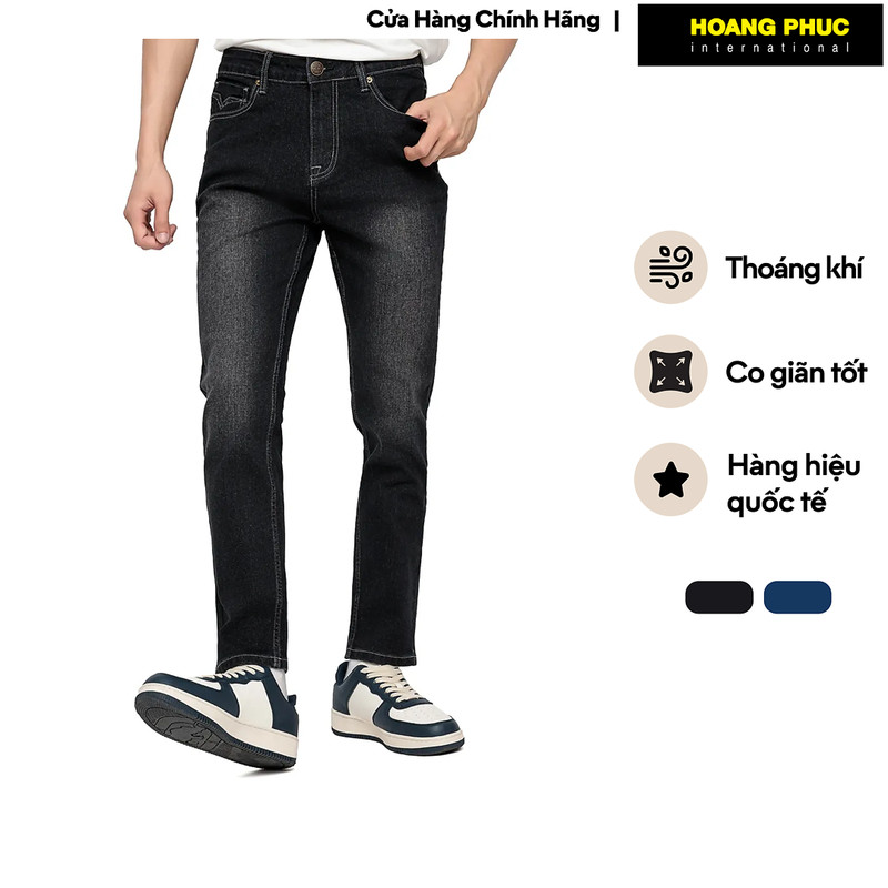 Quần Jean Dài Nam ECKO UNLTD. Dáng Ôm Dần Cotton Pha Co Giãn Bền Màu Xám Đậm IS25-35038