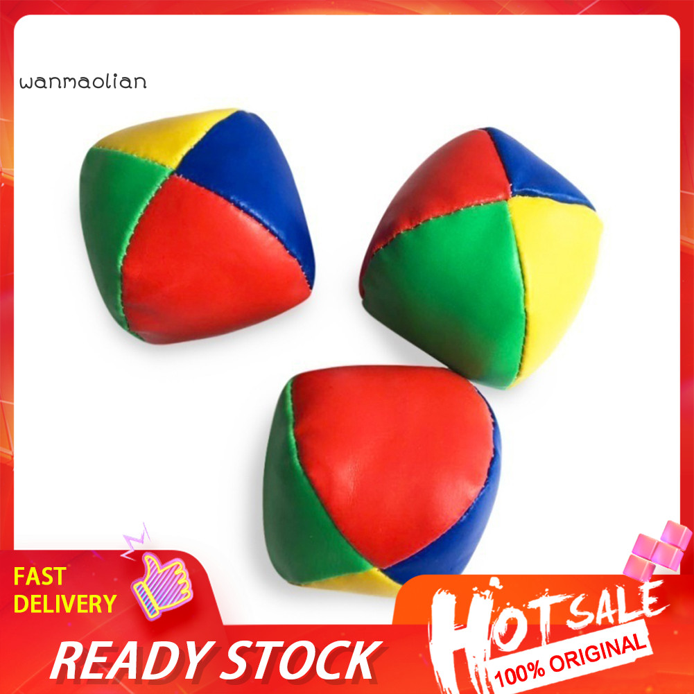 < wanmaolian > 3 Quả Bóng Juggling Cổ Điển Túi Juggle Magic Circus Người Mới Bắt Đầu Đồ Chơi Trẻ Em
