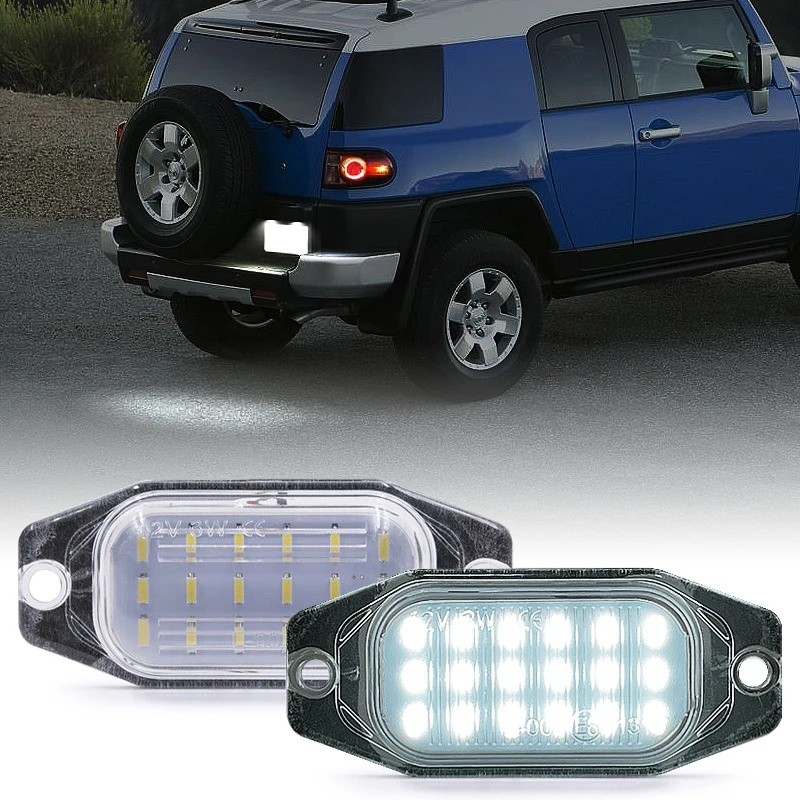 FZ 2 Chiếc Dành Cho Xe Toyota FJ Cruiser Land Cruiser FJ80 Celica Lexus LX450 Đèn LED Số Biển Số Đèn