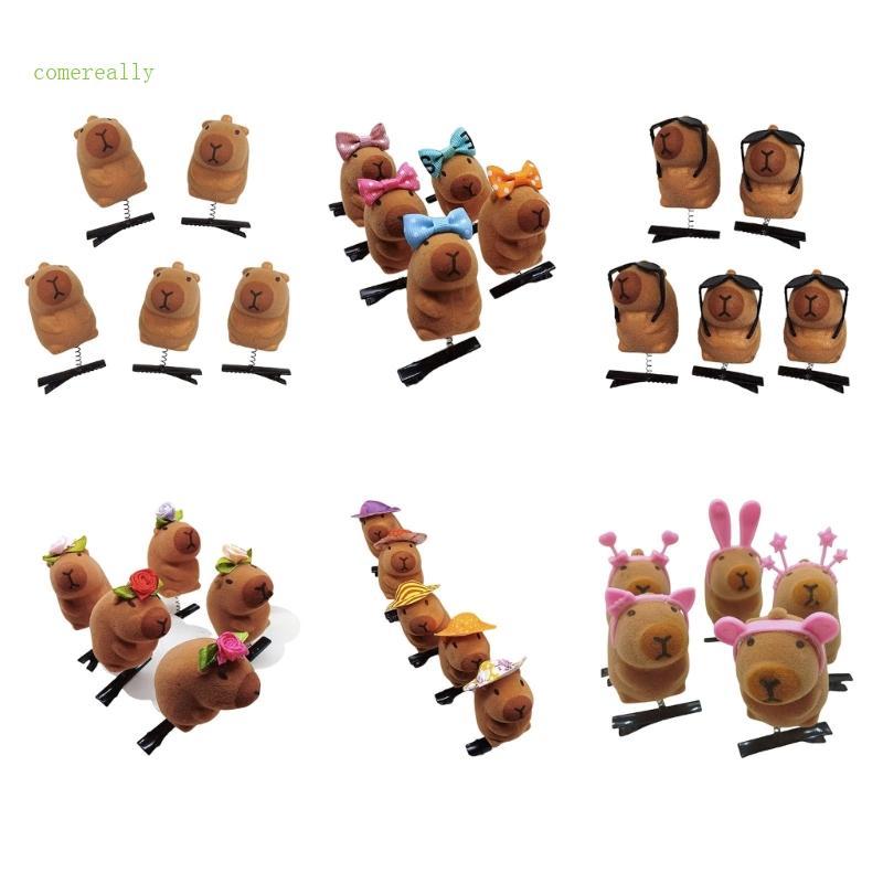 Comereally 5 Chiếc Dễ Thương Capybara Sang Trọng Kẹp Tóc Đáng Yêu Capybara Kẹp Tóc Cho Hàng Ngày