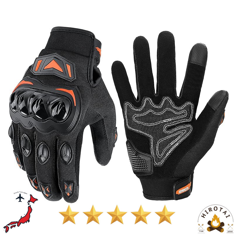 KEMIMOTO Breathable Mesh Motorcycle Riding Gloves – Lightweight, Touchscreen Compatible, Anti-Slip &