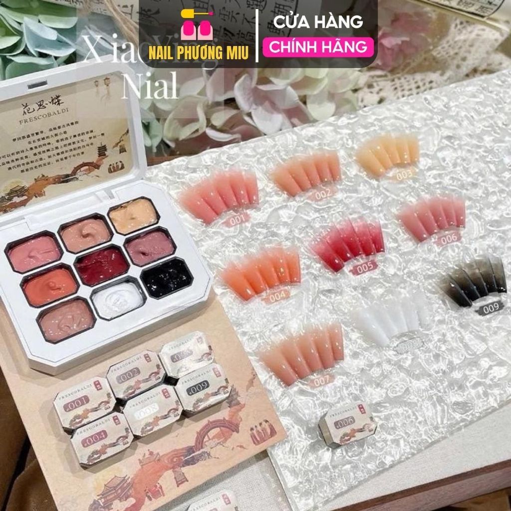Tổng Hợp Set Gel Dặm Ombre 9 Màu Sơn Gel Dặm Huaxi, Dainina, MORDDA, Modengni Đậm Mịn