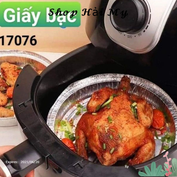 shophaimy555 Feeship SÉT 10 CHIẾC KHUÔN GIẤY BẠC LÓT NỒI CHIÊN KHÔNG DẦU